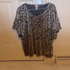Animal print velveteen burnout too